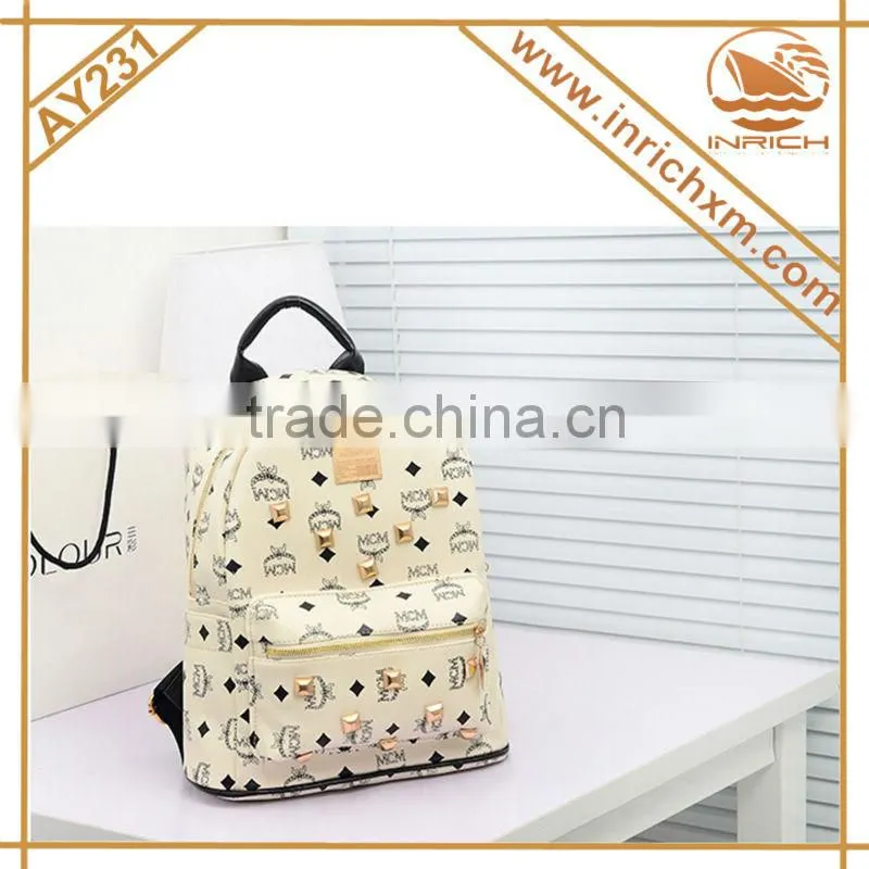Quality PU High School Student Backpack For Girls