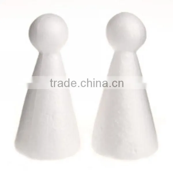 YIWU foam cone people for decoration/styrofoam christmas cone decoration