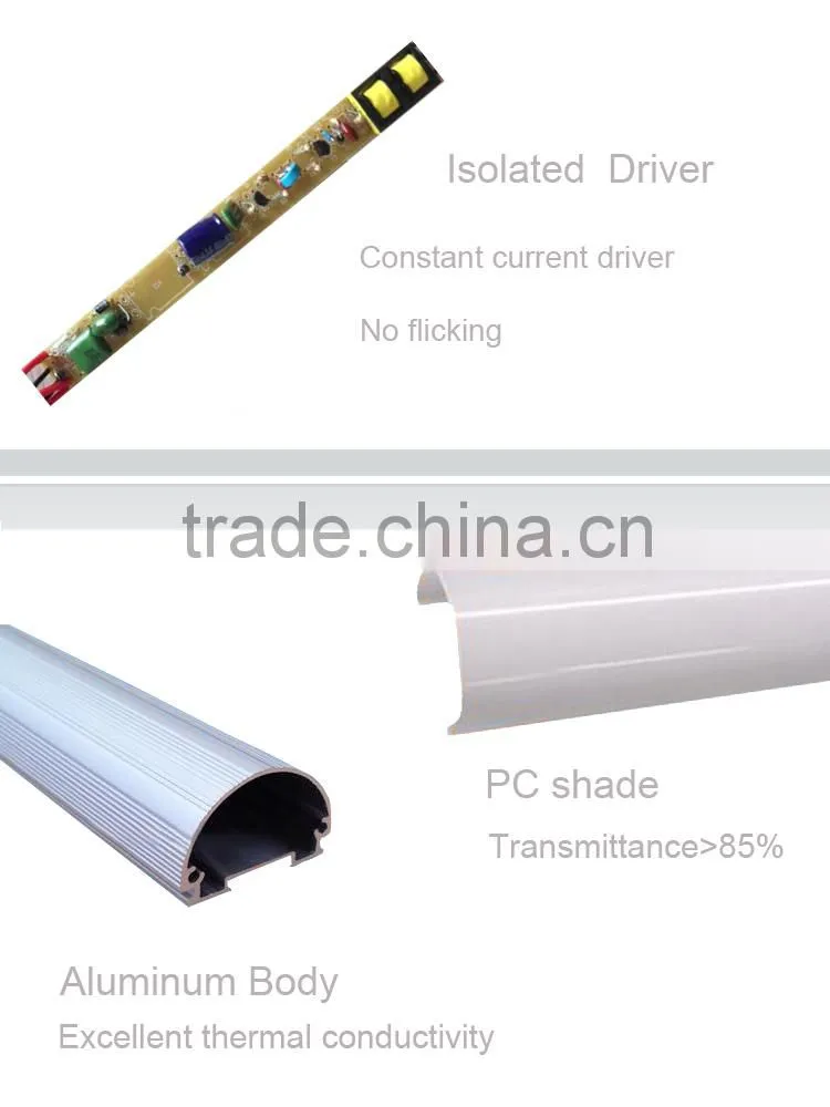 2016 CE ROHS led tube T8 3years warranty 18w 1800lm 2ft 3ft 4ft 5ft