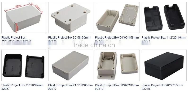 Plastic Wall-mounted electronic project box with cooling hole