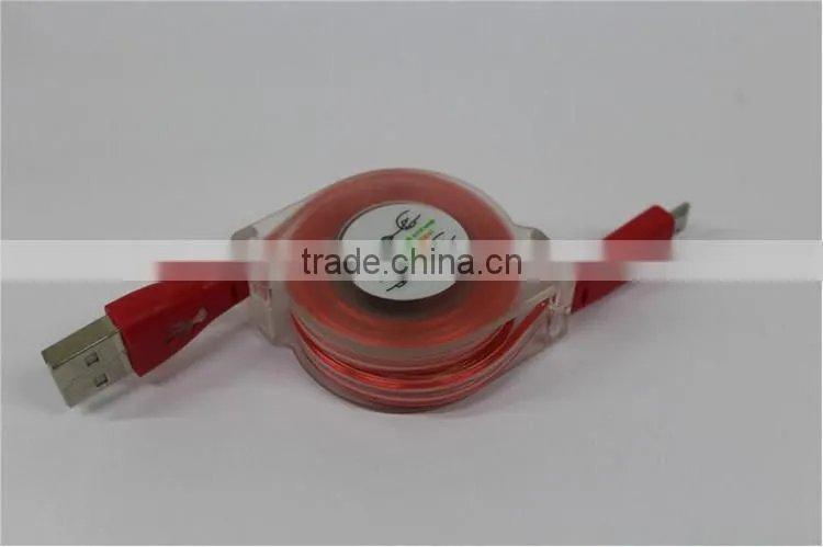 High Quality 1/2/3m Retractable Charging Cable