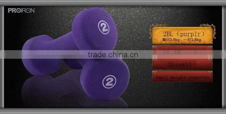 Free weights fitness neoprene dumbbell set with rack