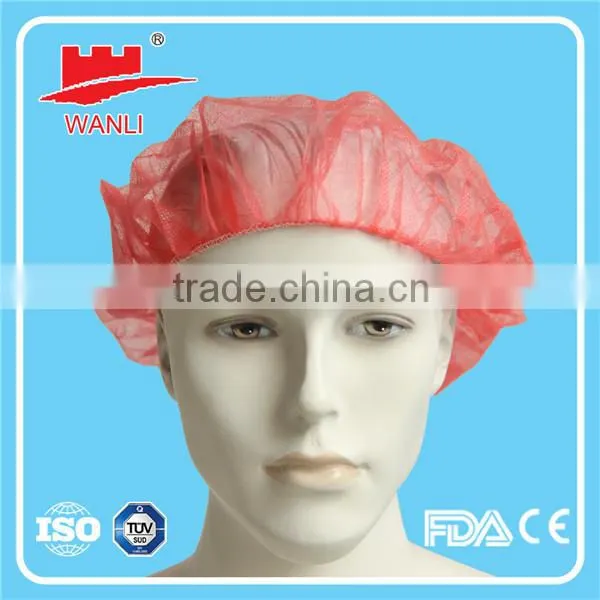 colorful Disposable round cap medical surgical non woven head cover cap