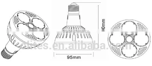 25W 35W E27 3000K LED PAR30