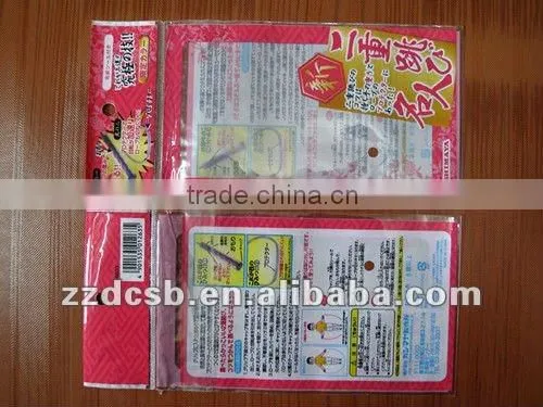 Color printed self seal plastic bopp bag with header