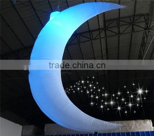 Charming inflatable led lighting moon / inflatable moon for hanging decoration
