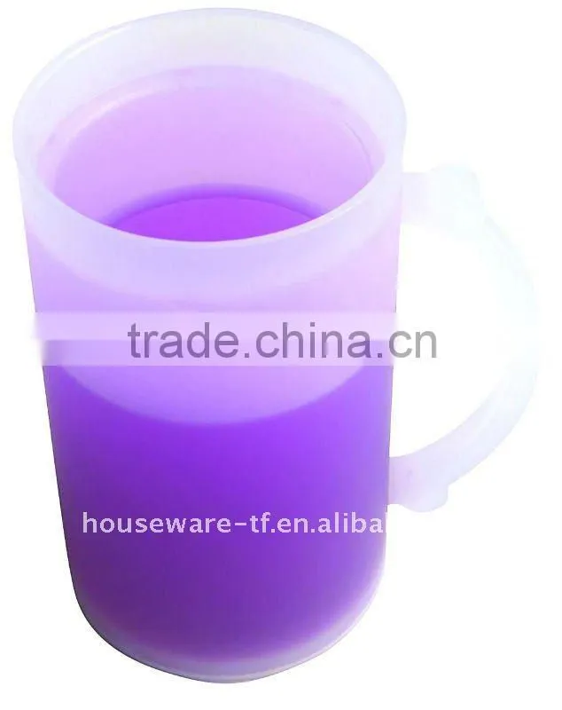plastic double wall ice cup with handle