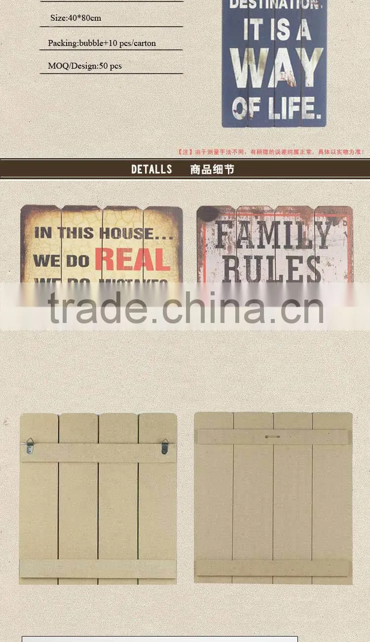 Wooden Wall Plaque Painting