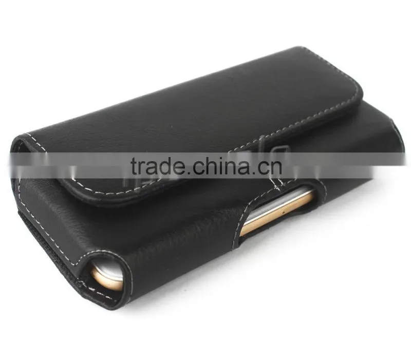 Durable Horizontal Universal Smartphone case XL Black Leather Case, fit for all mobile phone