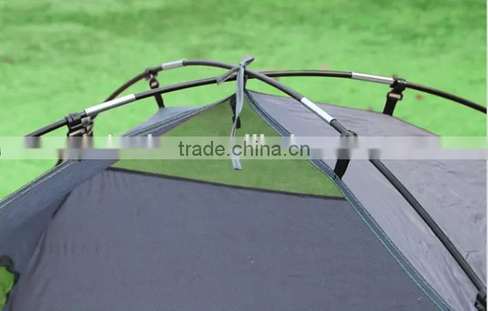 3 person Double door fiberglass pole camping/travelling tent