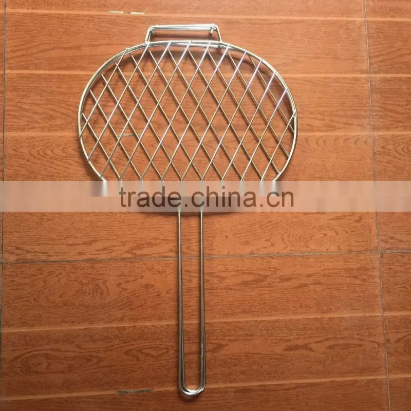 round fish net /stainess steel grilled fish net/cheap price BBQ grill net.