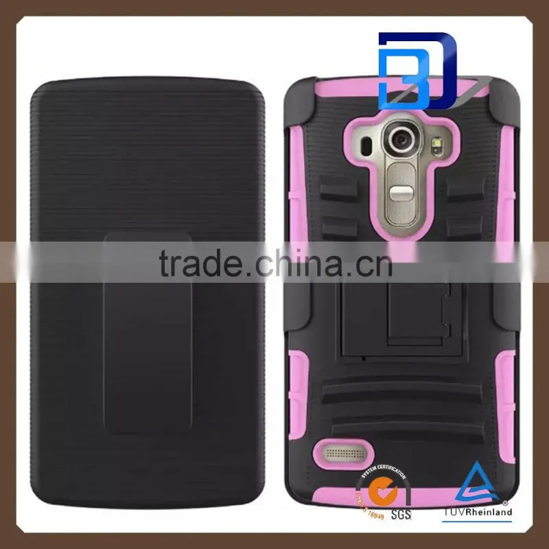 Fashionable Popular Shockproof Heavy Duty Armor case cover 3 in 1 belt Armor slim case For LG G4s fast delivery