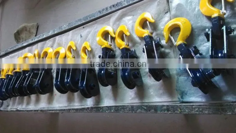 YARDING BLOCK WITH SHACKLE AND PIN RED SHACKLE SNATCH BLOCK