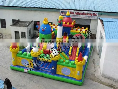 Large Kids Inflatable Fun City For Amusement Park Rental