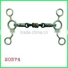 Stainless Steel Full Cheek Horse Bits with Ring & Player Linked Jointed Mouth