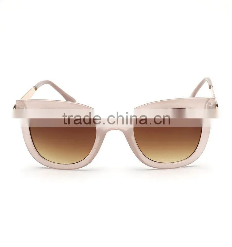 unisex transparent frame metal leg Costomized cheap fashion sunglasses