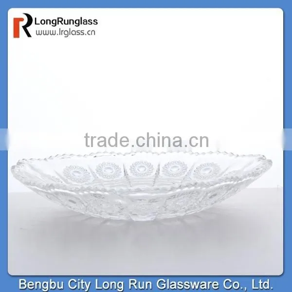 LongRun fashionable home decorative modern design glass salas plate