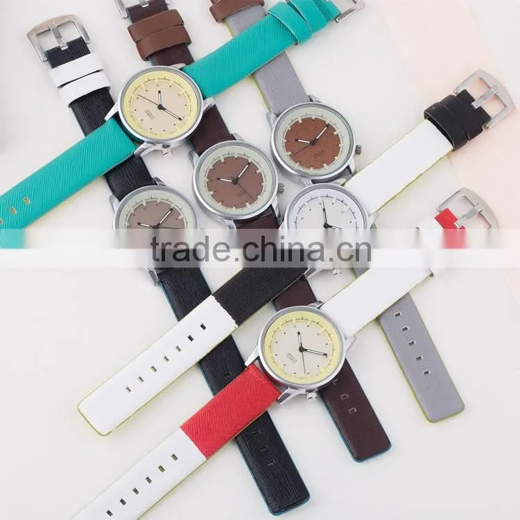 New models from Doris Watch double color leather strap stainless steel back Japan movement developments 2016 leather watch