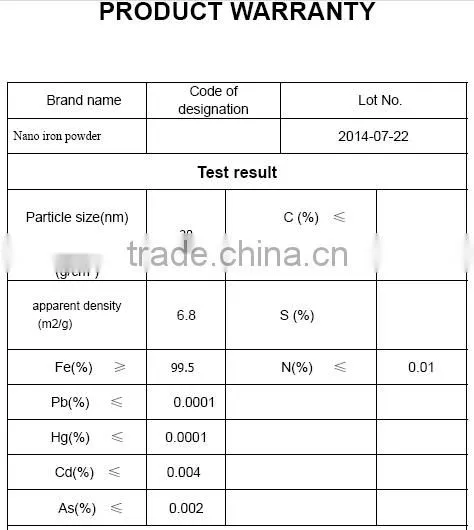 Best10N magnetite iron sand / nano iron powder