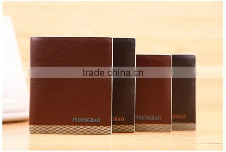 PIDENGBAO Bi-Fold Flap Closure Wallet for Men Made by pu leather