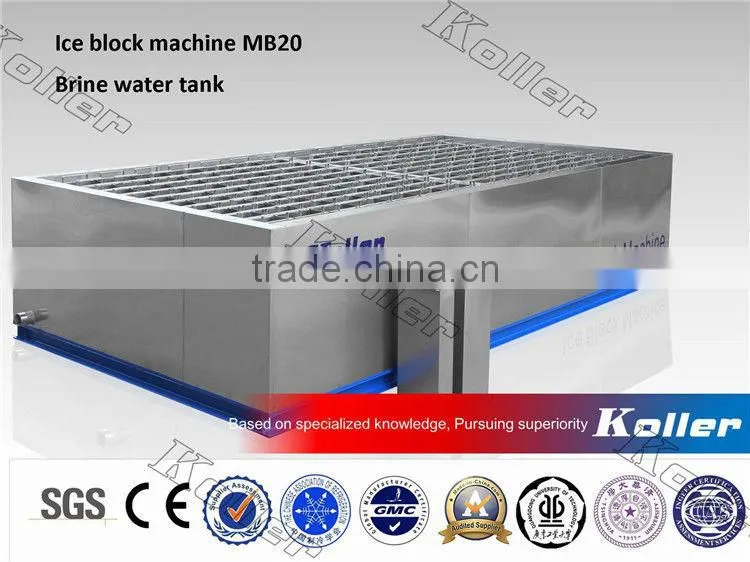 6TPD Maquina de hielo en bloque industrial con moldes de Acero Inoxidable