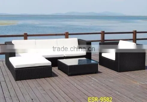 garden rattan sofa set outdoor PE wicker garden set