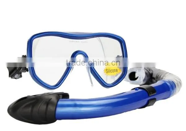 Scuba Diving Mask Snorkel Glasses Set Silicone Swimming Pool Equipment Swimming Accessories 2016 NEW 3 COLORS