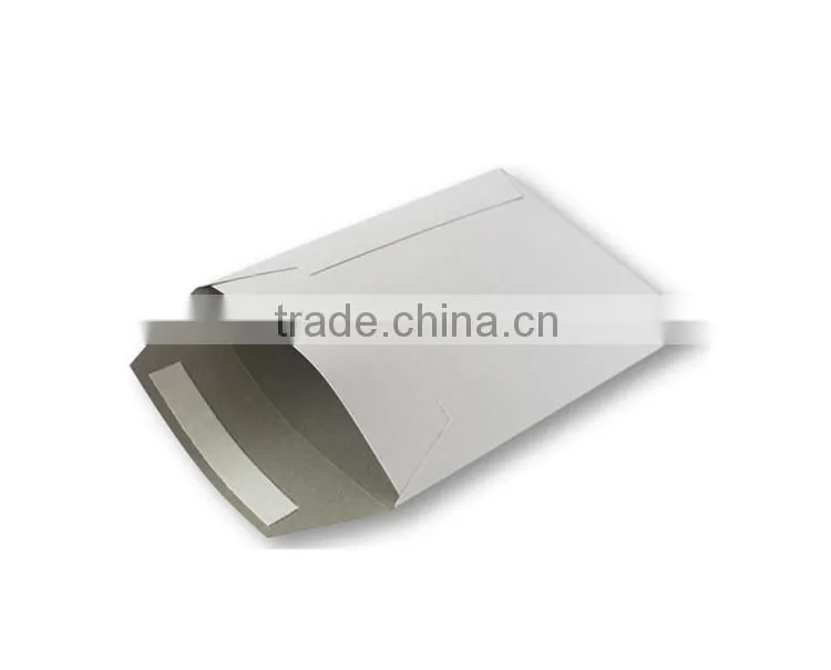 Custom adhesive peel and seal thicker grey board mailing envelope