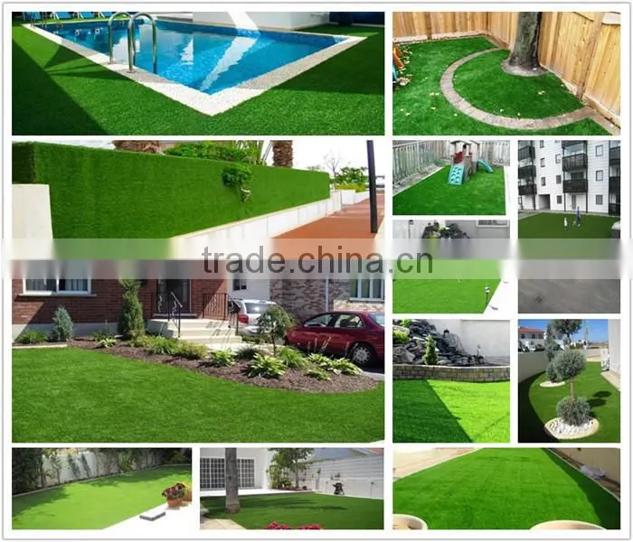 Fireproof SGS landscaping artificial turf carpet for gardens