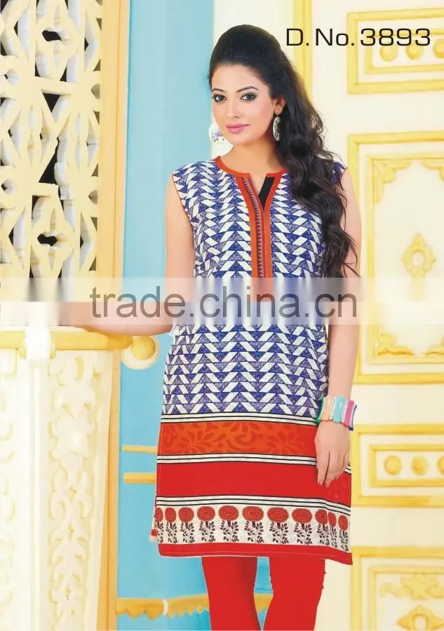 Fancy printing long dress tunics