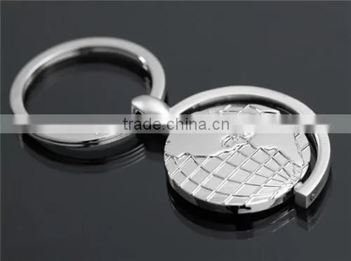 Fashion men's round zinc alloy personalized keychain