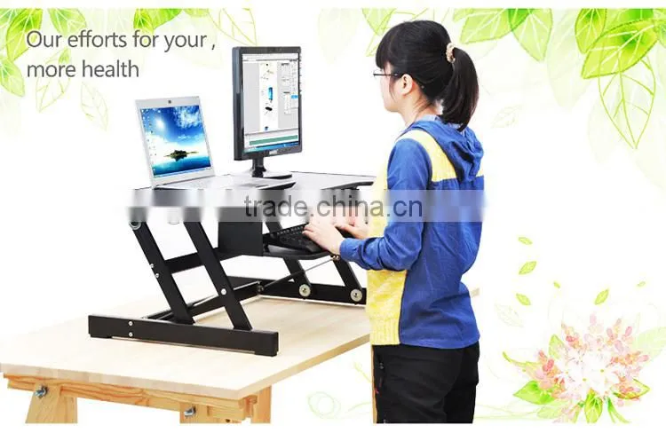 Portable sit standing adjustable desk for laptop notebook stand desks