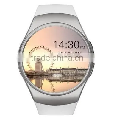 2016 High Quality Wholesale KW18 Smart Watch, IPS Round touch Screen Smart Watch with Heart Rate Monitor