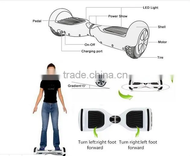 New premium electric car balance smart overboard with samsung battery