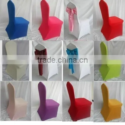 White Cheap Universal Spandex Lycra Stretch Elastic Chair Cover For Hotel Wedding Banquet Party