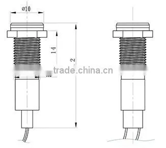 electric led down light 8mm LED lamp waterproof 12v railway indicator light