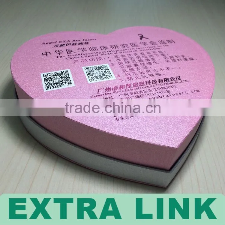 Customized Logo Printed Heart shape Bra Gift Box Packaging Wholesale