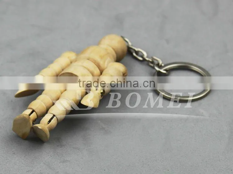 2.5 inches wooden key chain manikin