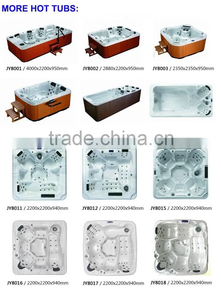 Factory price New design JY8801 Large swim spa with 3 steps
