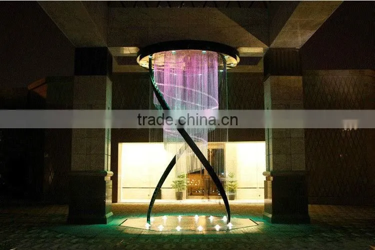 Contemporary horse design Led fiber optic lighting chandelier for park decoration