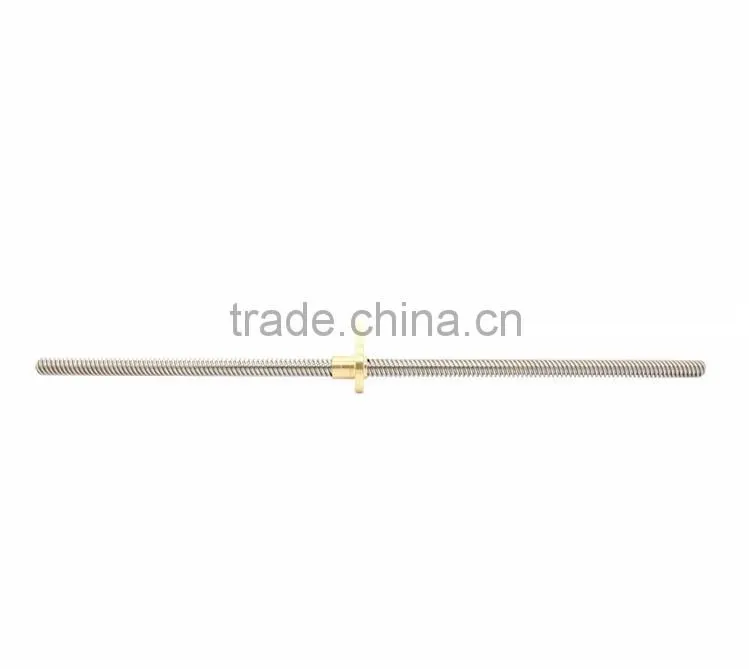 T8*8 mm lead screw 400 mm 8mm lead trapezoidal spindle screw Lead Screw Rod T Shape Linear Rail Bar Shaft Brass Nut