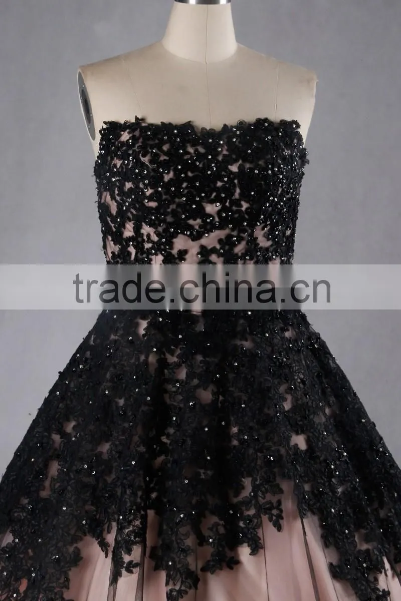 2016 Yiai Luxury Evening Dress Party Dress Applique Dress With Shining Sequins