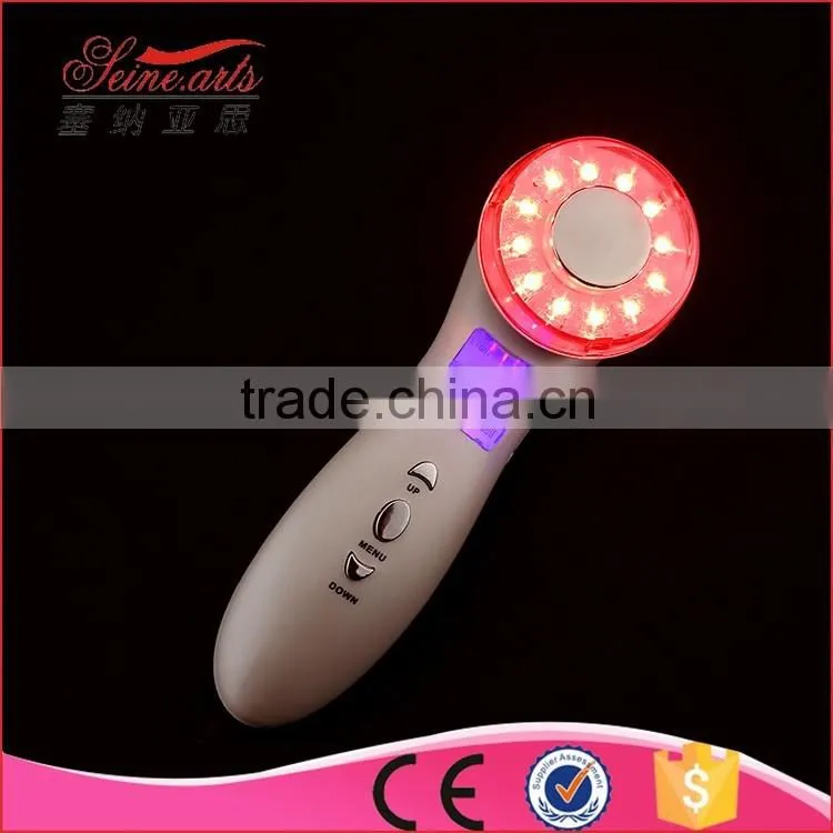 LCD Seven Color Ultrasonic Face lift Beautiful Skin Instrument LW-012