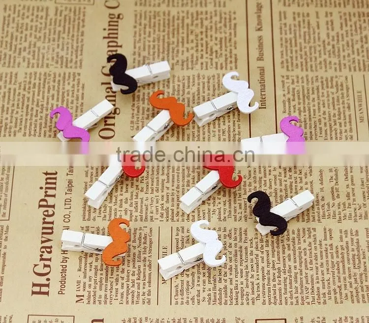 christmas small craft wooden photo clip, promotional wooden clips for wholesale