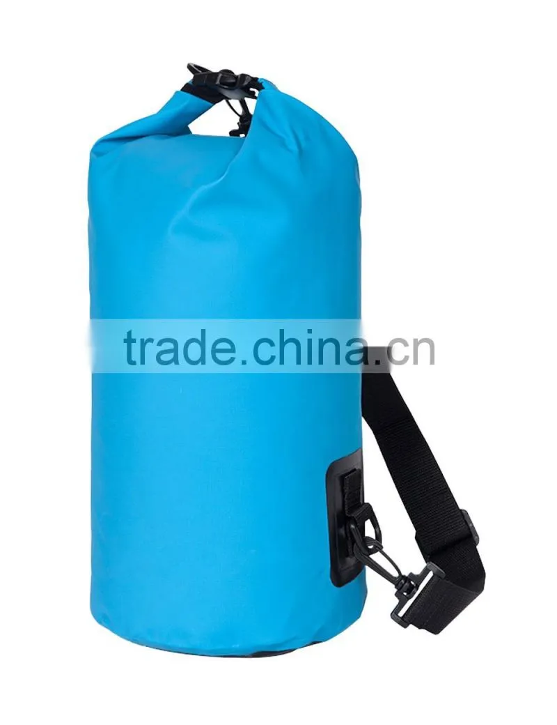 Foldable outdoor waterproof plastic dry bag with Shoulder Strap Dry Sack for Kayaking