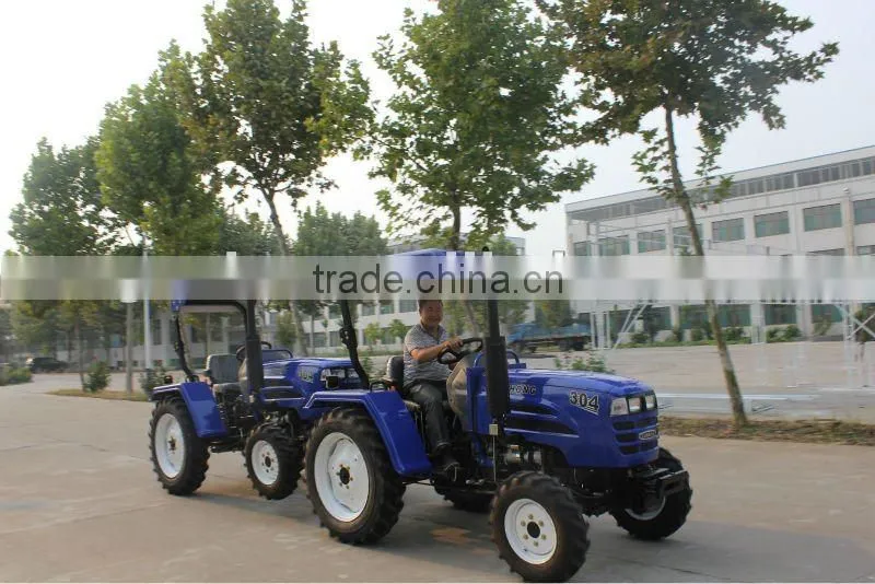 LZ304 30HP 4WD small farm tractor with rops, sunshade, shuttle gear shift, muti-way valve, front and rear ballast.