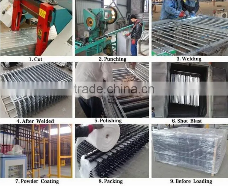 free sample steel spear top metal fence picket design