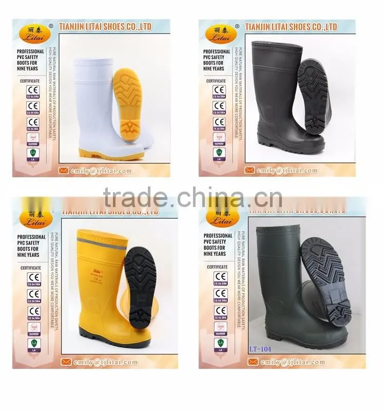 cheap long pvc rain boots for women