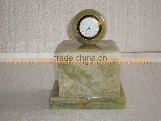 PAKISTAN FACTORY MADE EXPORT QUALITY CLOCKS ONYX MARBLE HANDICRAFTS