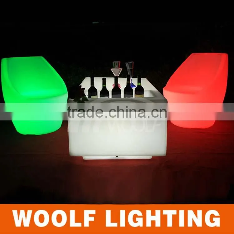 LED furniture Multi-color changing led dinner chair